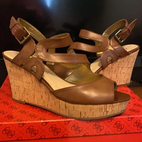 Guess Cork Wedged Heels - Picture 2 of 6